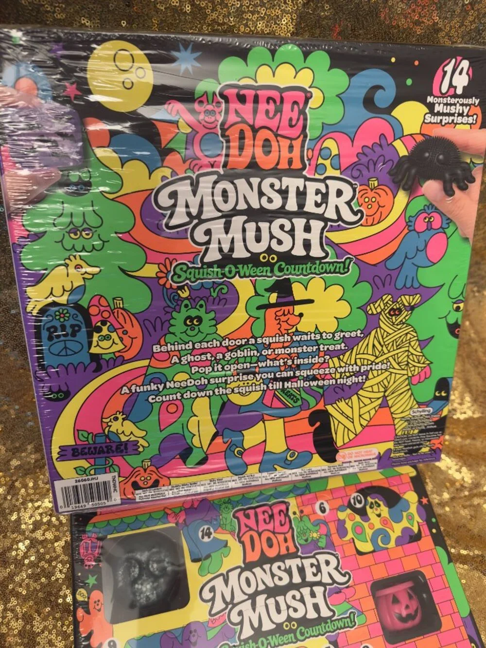 NeeDoh Monster Mush Squish-O-Ween Countdown 14 Surprise Halloween NEW SEALED
